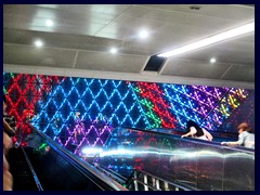 Inside the Windows of the World metro station. 